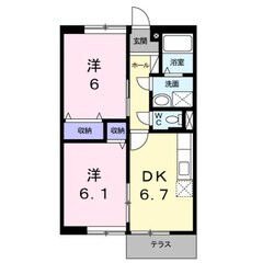 コーポ樹の物件間取画像